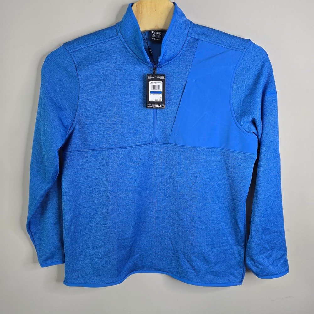 Under Armour Mens Drive Quarter Zip Fleece HZ Blue Golf Pullover XL 1381335-402